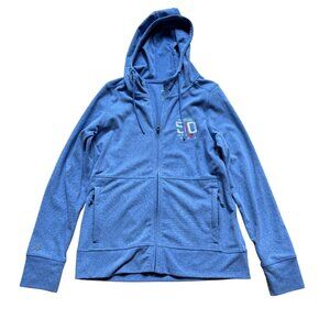 NHL Capitals Size S Blue Essentials Full Zip Hoodie with 50th Anniversary Logo